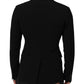 Black Wool Double Breasted Men Jacket Blazer