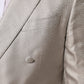 Beige MARTINI Double-Breasted Suit Blazer