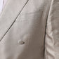 Beige MARTINI Double-Breasted Suit Blazer