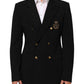 Black Wool 2 Buttons Suit Men Jacket Blazer