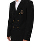 Black Wool 2 Buttons Suit Men Jacket Blazer