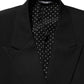 Black Wool 2 Buttons Suit Men Jacket Blazer
