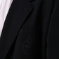 Black Viscose 2 Buttons Suit Jacket Blazer