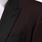 Maroon Wool 2 Buttons Suit Jacket Blazer