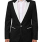 Black White MARTINI 1 Button Men Suit Blazer