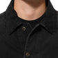 Black Cotton Stretch Denim Blouson Jacket