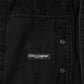 Black Cotton Stretch Denim Blouson Jacket