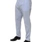 Light Blue Cotton Stretch Tapered Men Trouser Pants