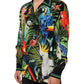 Multicolor Parrot Print Lounge Casual Shirt