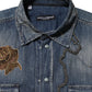 Blue Angel Patch Denim Buttoned Down Men Shirt
