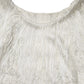 White Floral Lace Fringe Knee Length Dress