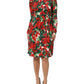 Multicolor Floral Short Portofino Dress