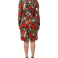 Multicolor Floral Short Portofino Dress