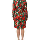 Multicolor Floral Short Portofino Dress