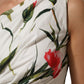 White Floral One Shoulder Sheath Dress