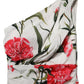 White Floral One Shoulder Sheath Dress