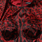 Red Leopard Sheath Long Sleeves Dress