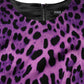 Violet Leopard Sheath Bodycon Mini Dress
