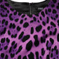 Violet Leopard Sheath Bodycon Mini Dress