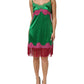 Green Floral Lace Fringes Lingerie Dress