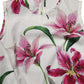 White Cotton Floral Sleeveless Mini Dress