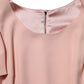 Pink Viscose Fit Flared Sheath Midi Dress