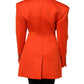 Red Buttoned Down Women Trench Coat Jacket