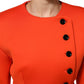 Red Buttoned Down Women Trench Coat Jacket