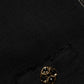 Black Cotton Full Zip Cropped Coat Jacket