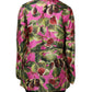 Hot Pink Fig Printed Silk Shirt Blouse Top