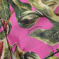 Hot Pink Fig Printed Silk Shirt Blouse Top