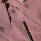 Pink Silk Collared Long Sleeves Blouse Top