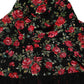 Black Floral Print Long Sleeve Blouse Top