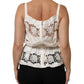 White Poplin Openwork Embroidery Tank Top
