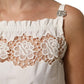 White Poplin Openwork Embroidery Tank Top