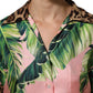 Pink Jungle Forest Oversized Blouse Shirt Top