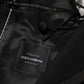 Black Wool 1 Button Suit Jacket Men Blazer