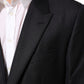 Black Wool 2 Buttons Suit Jacket Men Blazer