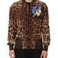 Brown Leopard Print "Sneak Peek" Patch Jacket