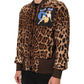 Brown Leopard Print "Sneak Peek" Patch Jacket