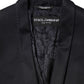 Blue Cotton 1 Button Suit Jacket Blazer
