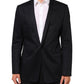 Blue Cotton 1 Button Suit Jacket Blazer