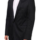 Blue Cotton 1 Button Suit Jacket Blazer