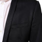 Blue Cotton 1 Button Suit Jacket Blazer