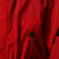 Red Nylon Hooded Men Full Zip Parka Jacket