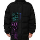 Black Nylon Puffer Men Full Zip Jacket