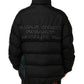 Black Nylon Puffer Men Full Zip Jacket