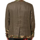 Brown Camouflage Linen Button Down Jacket