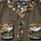 Brown Camouflage Linen Button Down Jacket