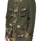 Brown Camouflage Linen Button Down Jacket